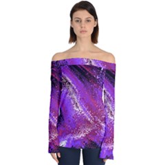 Fraction Space 4 Off Shoulder Long Sleeve Top by PatternFactory