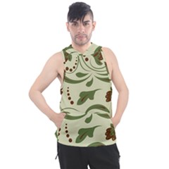 Folk Flowers Pattern  Men s Sleeveless Hoodie by Eskimos