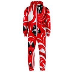 Folk Flowers Pattern  Hooded Jumpsuit (men)  by Eskimos