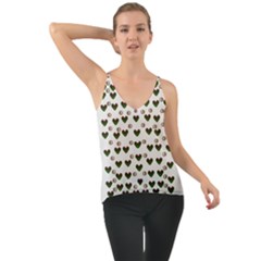 Hearts And Pearls For Love And Plants For Peace Chiffon Cami