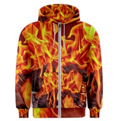 Fire-burn-charcoal-flame-heat-hot Men s Zipper Hoodie by Sapixe