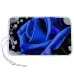 Blue-rose-rose-rose-bloom-blossom Pen Storage Case (m)