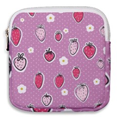 Juicy Strawberries Mini Square Pouch by SychEva