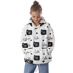 Cute Cameras Doodles Hand Drawn Kids  Oversized Hoodie