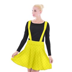 Soft Pattern Yellow Suspender Skater Skirt by PatternFactory