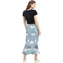 Folk flowers pattern Floral surface design Seamless pattern Maxi Fishtail Chiffon Skirt View2