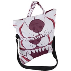 Kitsune Mask Fold Over Handle Tote Bag