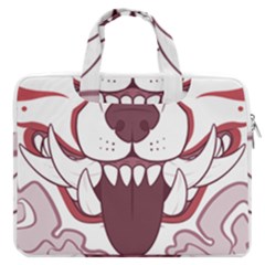 Kitsune Mask Macbook Pro Double Pocket Laptop Bag (large)