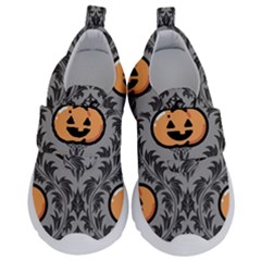 Pumpkin Pattern Kids  Velcro No Lace Shoes by NerdySparkleGoth