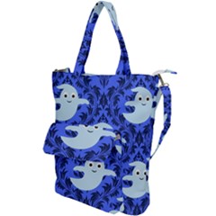 Ghost Pattern Shoulder Tote Bag by NerdySparkleGoth