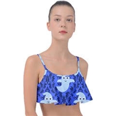 Ghost Pattern Frill Bikini Top by NerdySparkleGoth