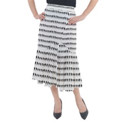 Athletic Running Graphic Silhouette Pattern Midi Mermaid Skirt by dflcprintsclothing