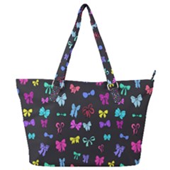 Bows On Black Full Print Shoulder Bag by Daria3107