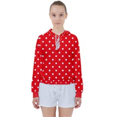 1950 Red White Dots Women s Tie Up Sweat by SomethingForEveryone