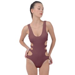 Burnt Sienna Side Cut Out Swimsuit by kiernankallan