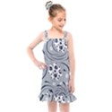 Folk flowers pattern Floral surface Kids  Overall Dress View1