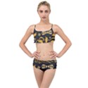 Folk flowers pattern Floral surface Layered Top Bikini Set View1