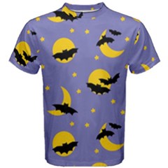 Bats With Yellow Moon Men s Cotton Tee by SychEva