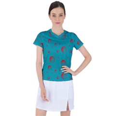 Red Drops Women s Sports Top by SychEva