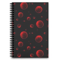 Red Drops On Black 5 5  X 8 5  Notebook by SychEva