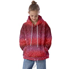 Red Sequins Kids  Oversized Hoodie by SychEva