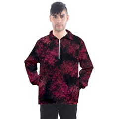 Red Abstraction Men s Half Zip Pullover by SychEva