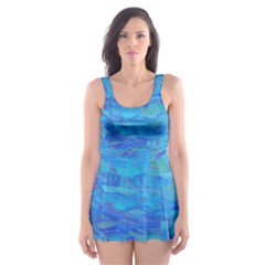 Blue Blue Ocean Skater Dress Swimsuit