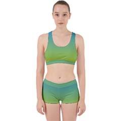 Gradient Blue Green Work It Out Gym Set