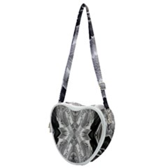 Compressed Carbon Heart Shoulder Bag by MRNStudios