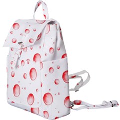 Red Drops On White Background Buckle Everyday Backpack by SychEva