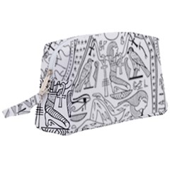 Egyptian-hieroglyphics-history-seb Wristlet Pouch Bag (large) by Sudhe