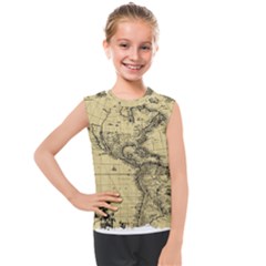 Map-vintage-old-ancient-antique Kids  Mesh Tank Top by Sudhe