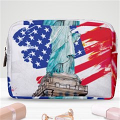 Statue Of Liberty Independence Day Poster Art Make Up Pouch (medium) by Sudhe