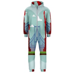 New-york-usa-liberty-landmark Hooded Jumpsuit (men)  by Sudhe