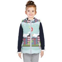 Japan-landmark-landscape-view Kids  Hooded Puffer Vest by Sudhe