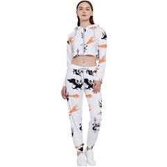 Dragon-phoenix-fire-bird-ancient Cropped Zip Up Lounge Set by Sudhe