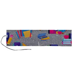 80s And 90s School Pattern Roll Up Canvas Pencil Holder (l)