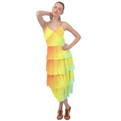 Rainbow Gradient  Layered Bottom Dress by Dazzleway