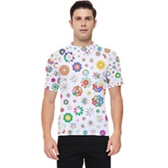 Flower Floral Pattern Men s Short Sleeve Rash Guard