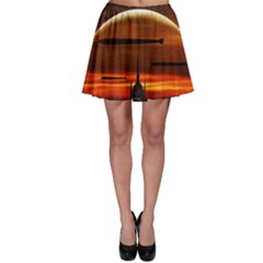 Science-fiction-digital-illustration Skater Skirt