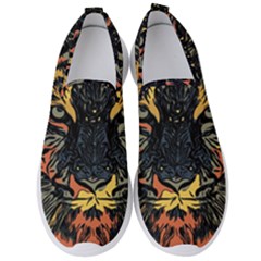 Tiger-predator-abstract-feline Men s Slip On Sneakers