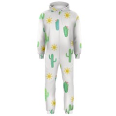 Green Cacti With Sun Hooded Jumpsuit (men)  by SychEva