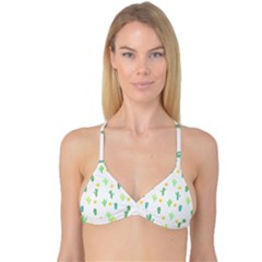 Green Cacti With Sun Reversible Tri Bikini Top by SychEva