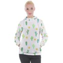 Green Cacti With Sun Women s Hooded Pullover View1