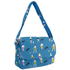 Girls Walk With Their Dogs Courier Bag by SychEva