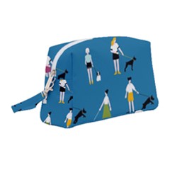 Girls Walk With Their Dogs Wristlet Pouch Bag (medium) by SychEva