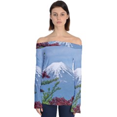 Mountain-mount-landscape-japanese Off Shoulder Long Sleeve Top