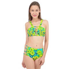 Chrysanthemums Cage Up Bikini Set