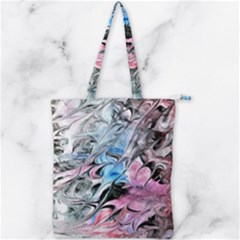 Abstract Waves Module Double Zip Up Tote Bag by kaleidomarblingart