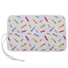 Multicolored Pencils And Erasers Pen Storage Case (m) by SychEva